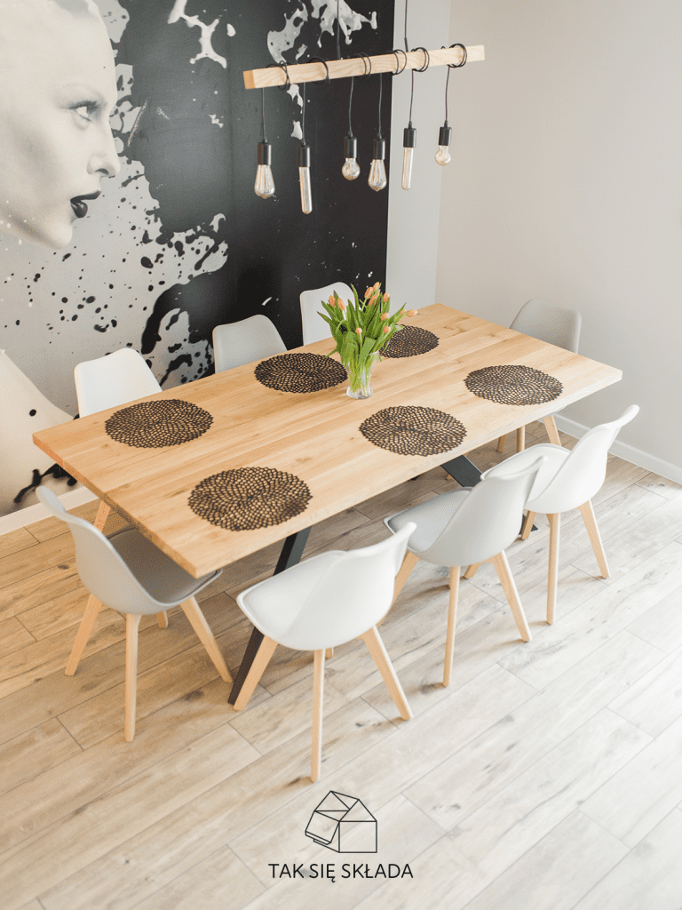 produkt industrialny stół ze skośnymi nogami sz