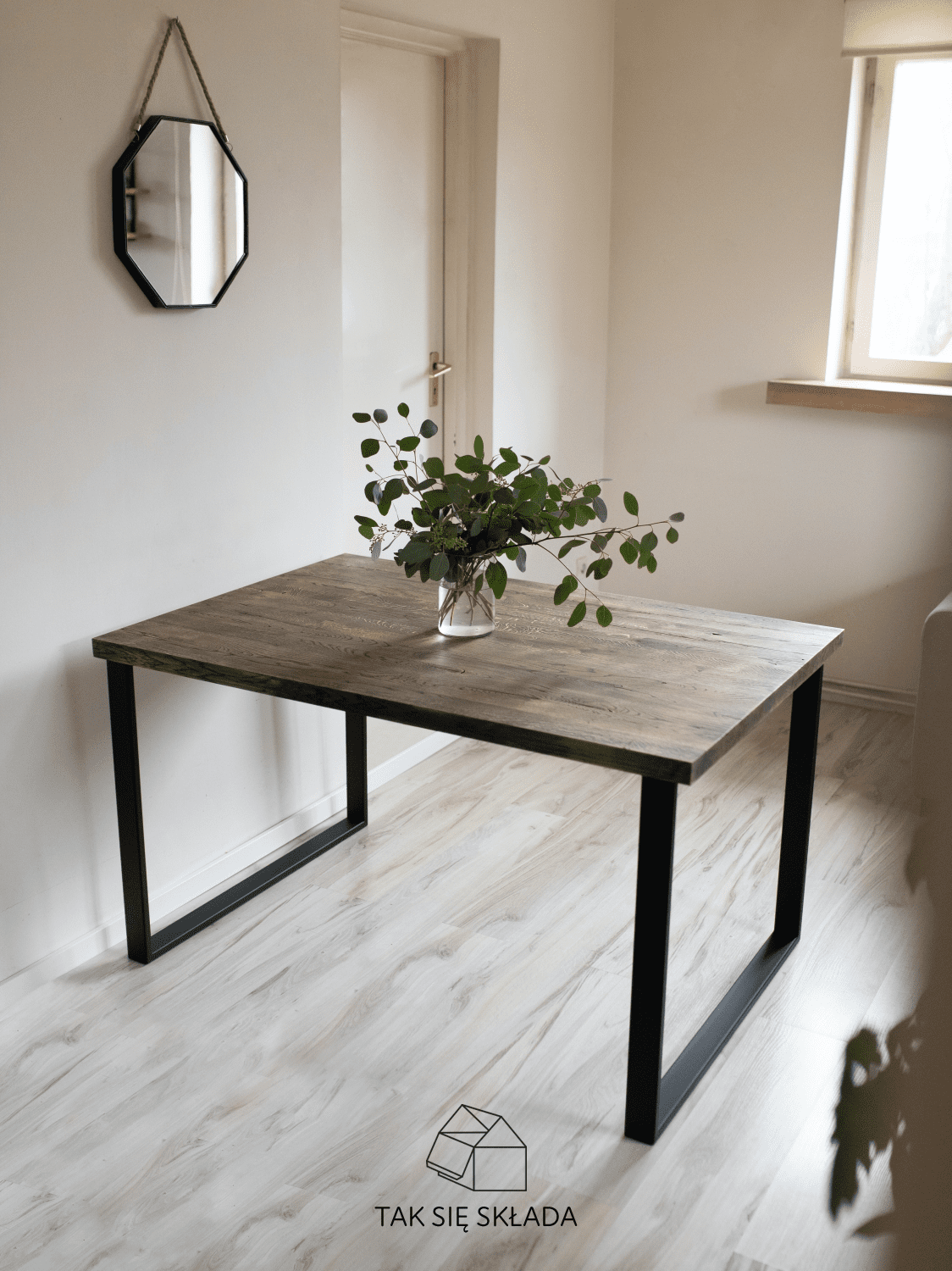produkt #UP- Postarzany stół industrialny
