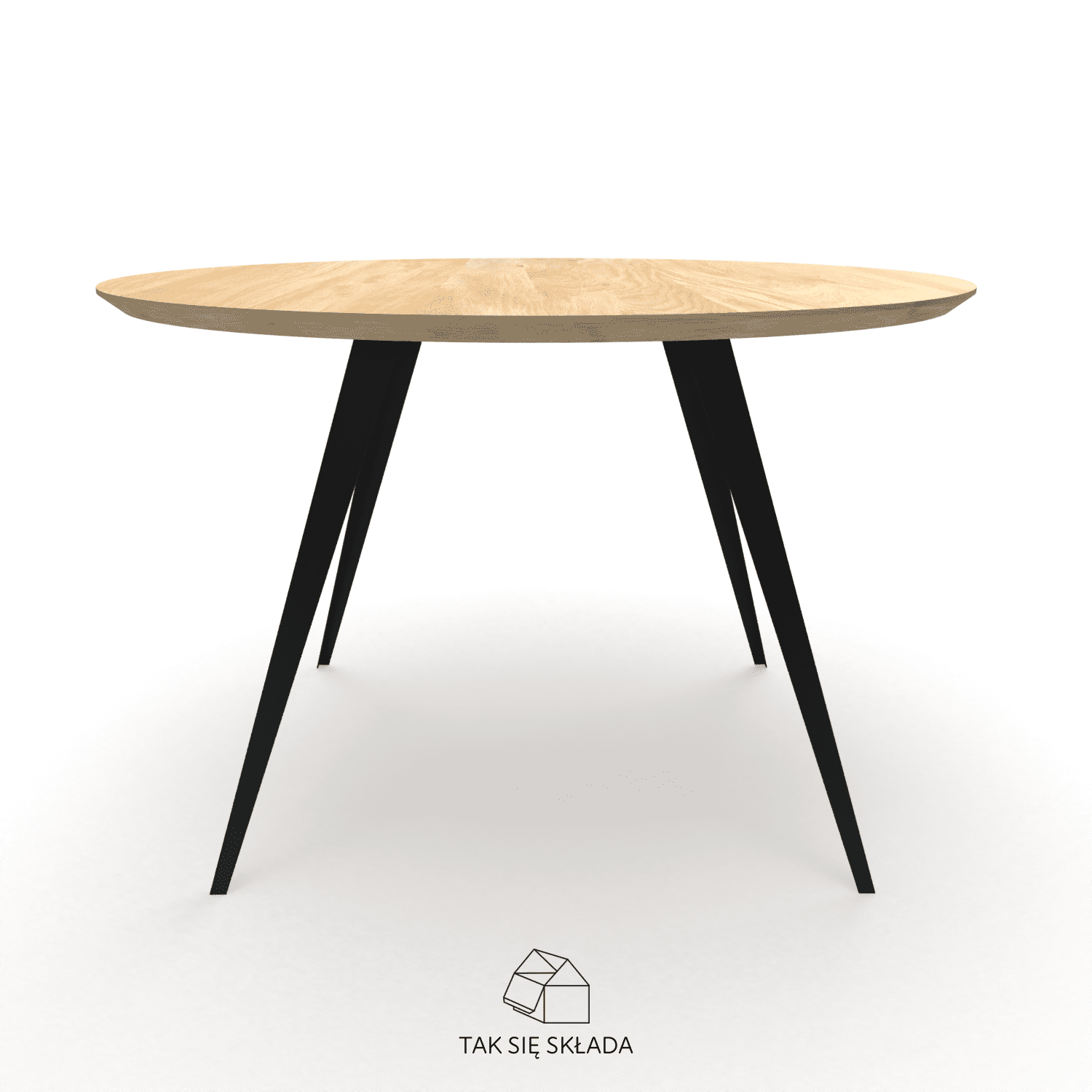 produkt wo okrągły stół ze skośnymi nogami