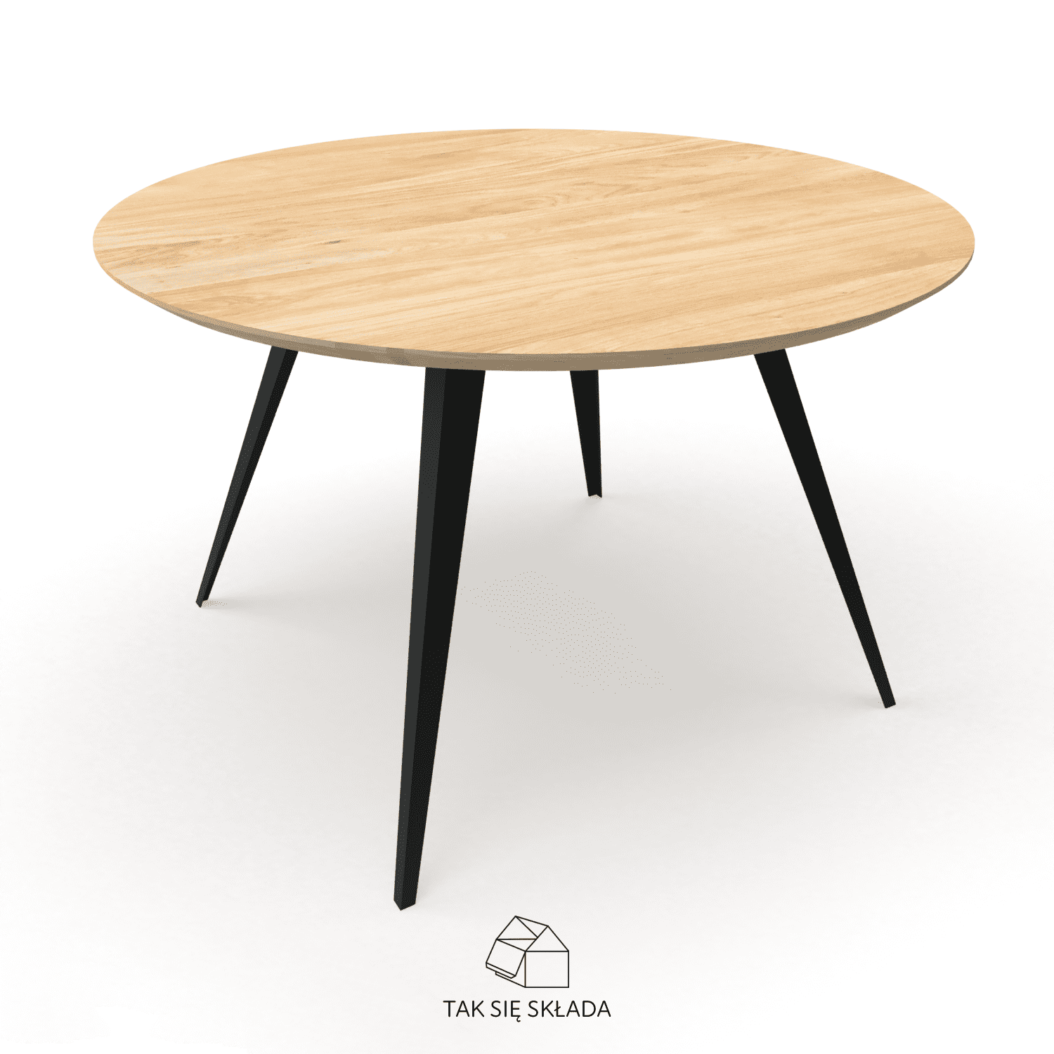 produkt wo okrągły stół ze skośnymi nogami