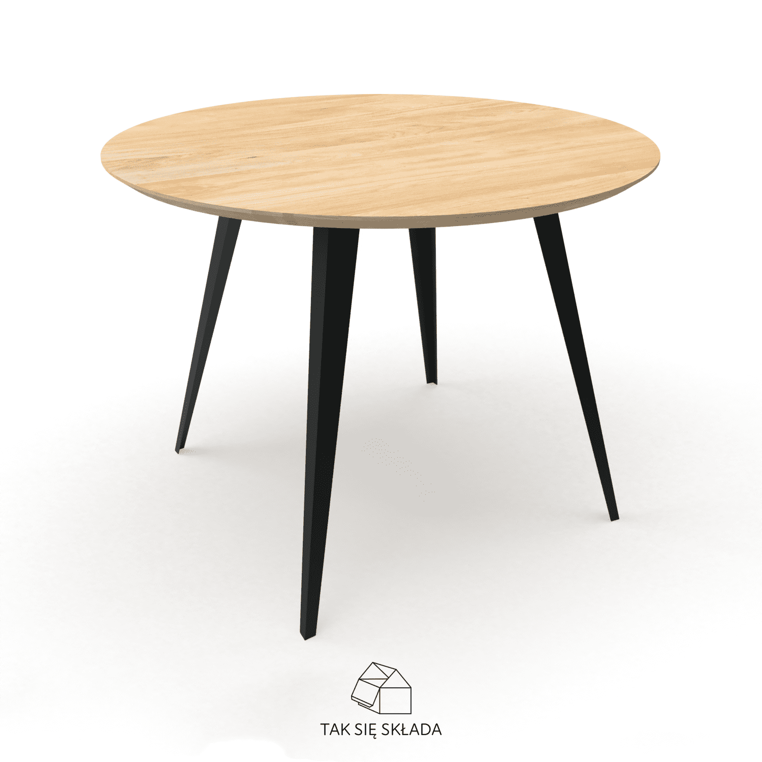 produkt wo okrągły stół ze skośnymi nogami