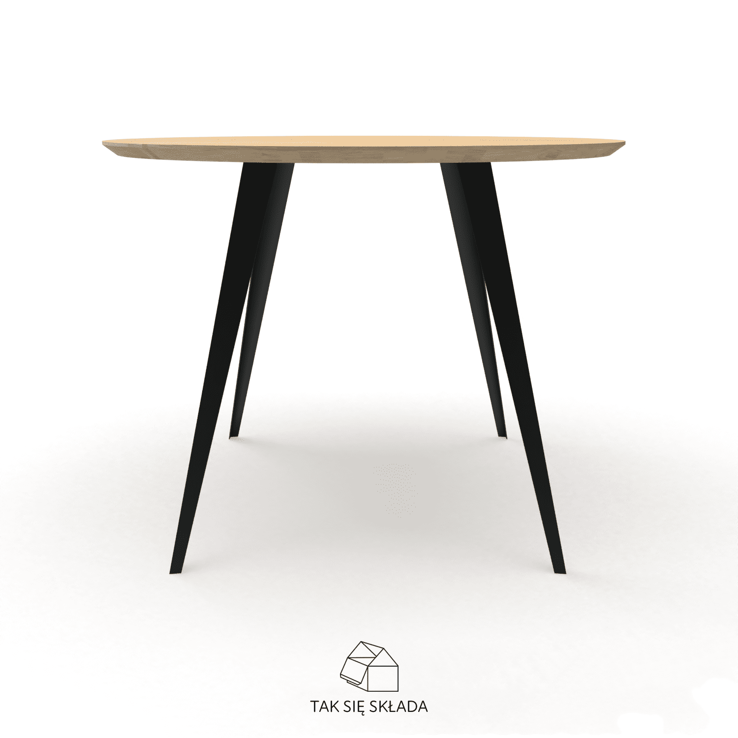 produkt wo okrągły stół ze skośnymi nogami