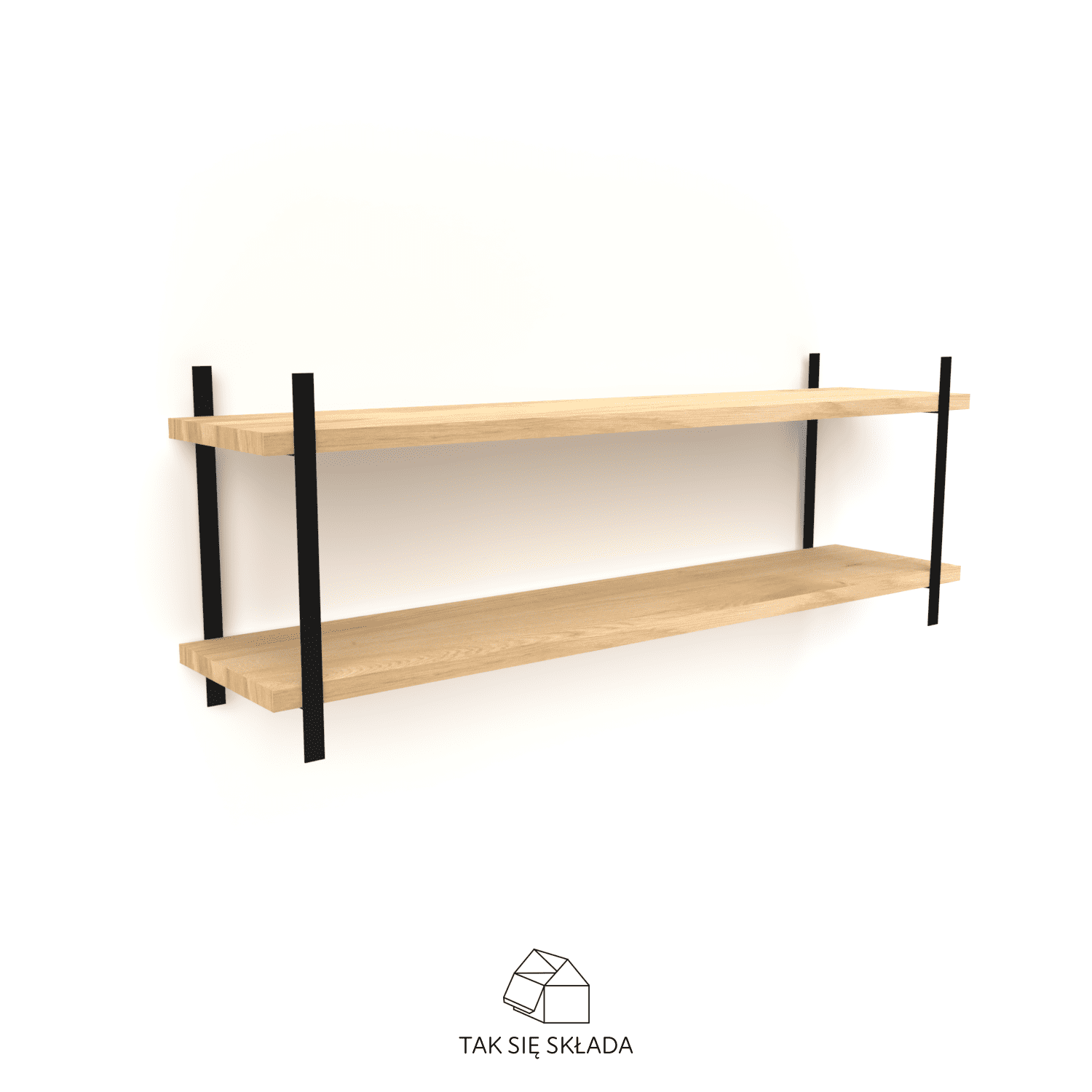 produkt delikatna industrialna półka na ścianę