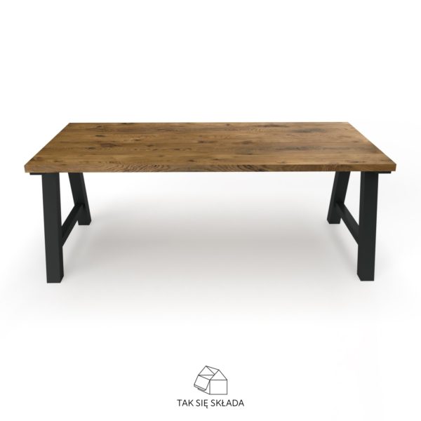 stół industrialny z solidną podstawą stół industrialny z solidną podstawą