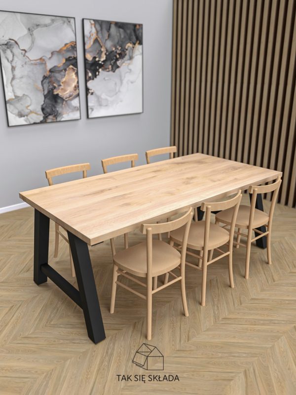 stół industrialny z solidną podstawą stół industrialny z solidną podstawą