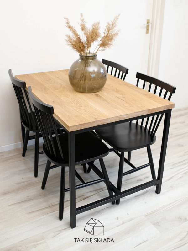 industrialny stół z poprzeczką industrialny stół z poprzeczką