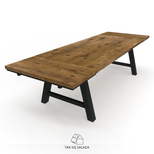 stół industrialny z solidną podstawą stół industrialny z solidną podstawą